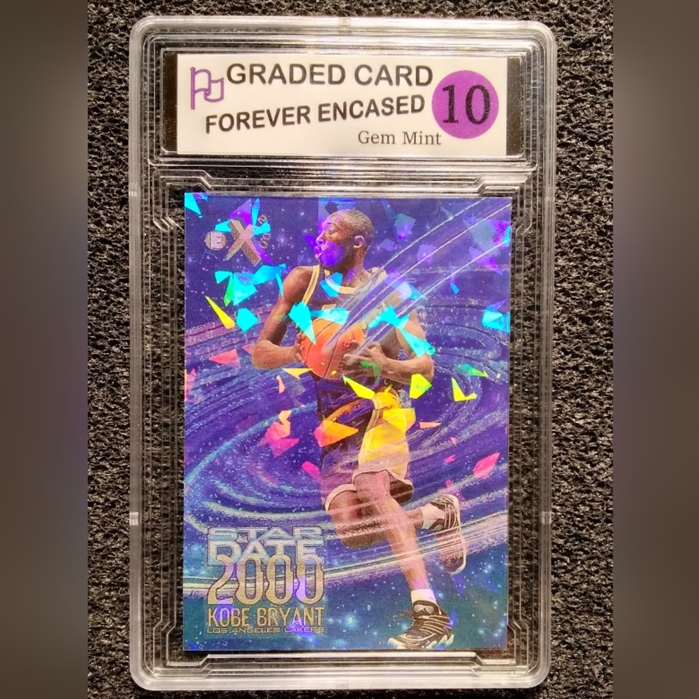 Kobe Bryant Lakers Star Date Cracked Ice Basketball Rookie Card. Graded 10 Gem
